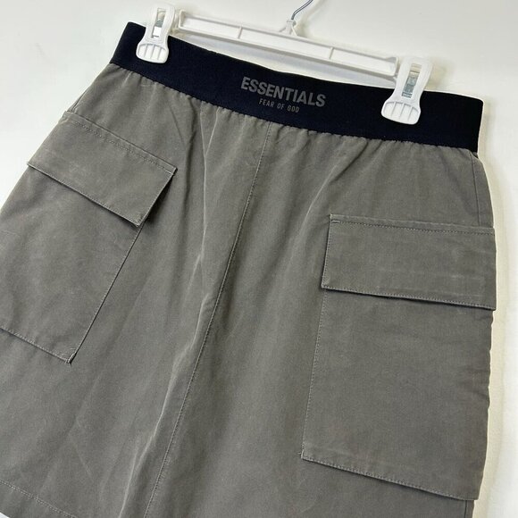 Fear Of God Essentials Cargo Skirt Womens Size Medium Green Pull On - Picture 5 of 10